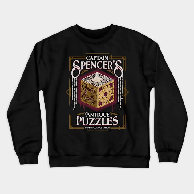 Captain Spencer's Antique Puzzles - Vintage Horror - Puzzlebox Crewneck Sweatshirt by Nemons